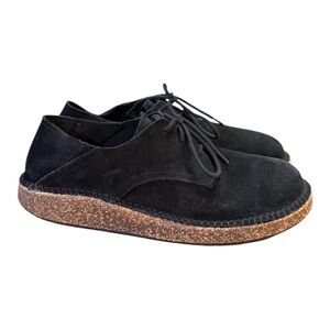 Birkenstock Gary Suede Leather Lace-Up Shoes Men’s Size 10 Black